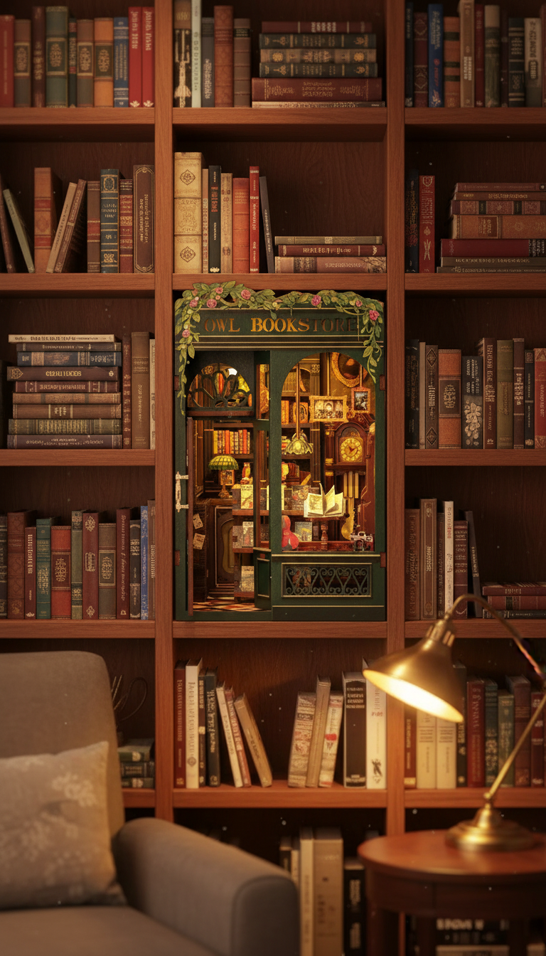 Owl BookStore dans bibliothèque cosy